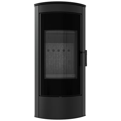 Kratki Kaminofen aus Stahl TITAN Panorama Ø 150 11 kW BImSchV 2 Ökodesign