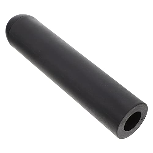 POPETPOP Skid Barbell Handle Grip Flat Grips for Weightlifting Comfortable Plastic Cover Non Slip Design Equipment Accessory Black