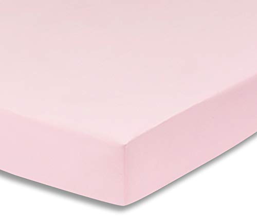Image of Everyday Kids Fitted Crib Sheet, 100% Soft Breathable Microfiber Baby Sheet, Fits Standard Size Crib Mattress 28in x 52in, Pink Nursery Sheet
