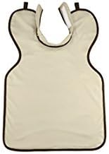 Flow Dental 75051-37 Adult Bib Apron with Attached Collar, Lead Rubber, 24" x 26" Size, Beautiful Bronze