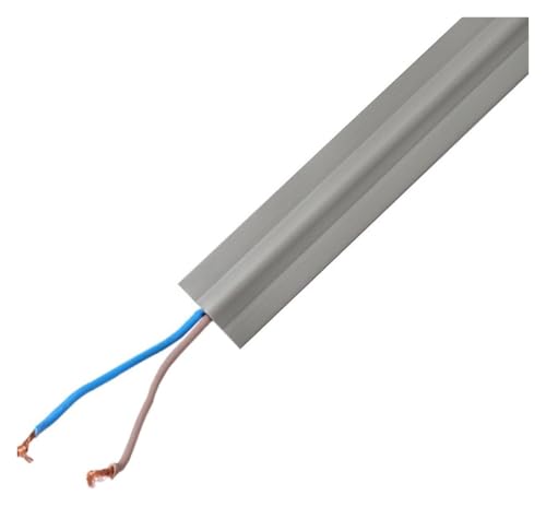 Wall Decorative Strip, PVC Cable Floor Strip Cord Protector Wire Organizer to Protect Wires, Self-Adhesive Over Floor Cord Cover, Cable Protector, Hold Cords in Place Under Desks(Gray,W(55mm/2.16in))
