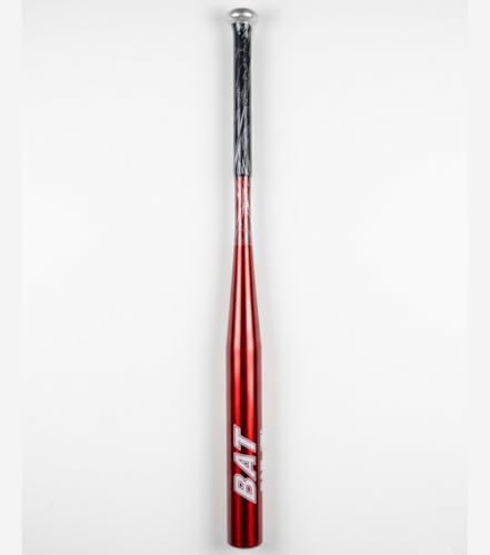 Steel Baseball Bat Professional Heavy Duty Metal Bat for Training Practice and Outdoor Play (Red 30 INCH)