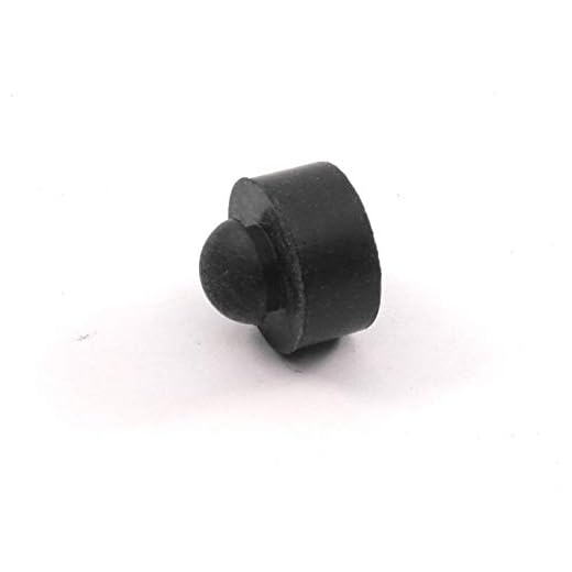 Push-in Rubber Bumper Tight-Grip Stem - Fits 1/4" Hole - Bumper is 1/2" Diameter 1/4" Height for Use in 1/16" Panel Thickness (4)