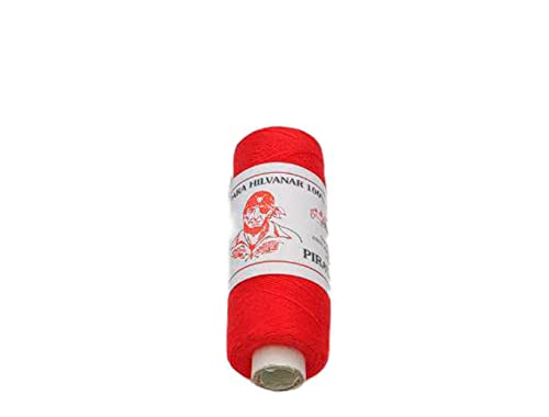 MERCERÍA SUANCES Hilo especial hilvanar 100% viscosa, 50 gramos, Rojo