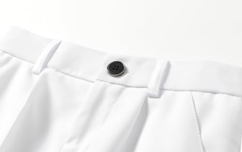 Image of Boys Dress Pants Solid Adjustable Waist Straight Slim Fit Flat Front Uniform Pants 5T-16Y