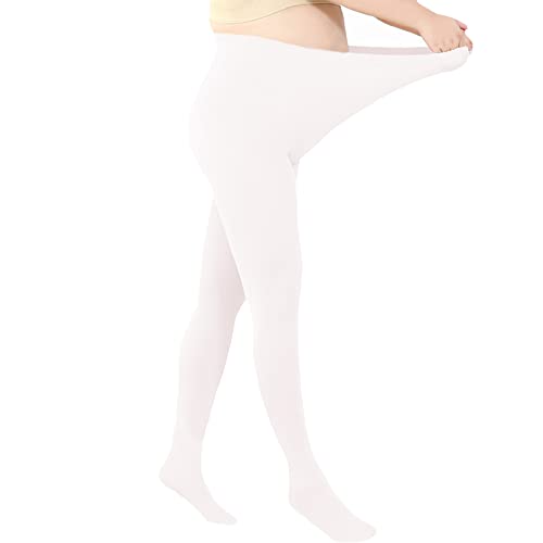 Image of UTTPLL Women's Run Resistant 80 Denier Tights Solid Color Dance Stockings Soft Semi Opaque Footed Pantyhose High Waist Tight