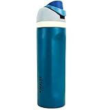 Vimalife 24oz/710 ml Insulated Stainless Steel Water Bottle with Straw, Leak-Proof BPA Free Sports Water Bottle, Keeps Cold 24H, Hot 8 to 12H, Ideal for Home, Gym, Travel, School & Office, Blue