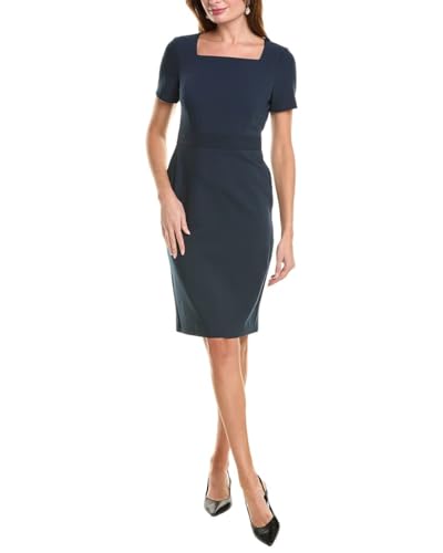 Brooks Brothers Women's Square Neck Short Sleeve Dress