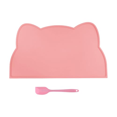 JDNFKG 1 Pet Silicona -Placemat Y 1 Pala, Bandeja De Comida Impermeable, Almohada De Alimentación De Mascotas, Fácil Limpieza De La Alfombra De Bolsillo.