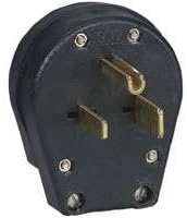 S42-SP Black Ground Angle 3 Wire Plug
