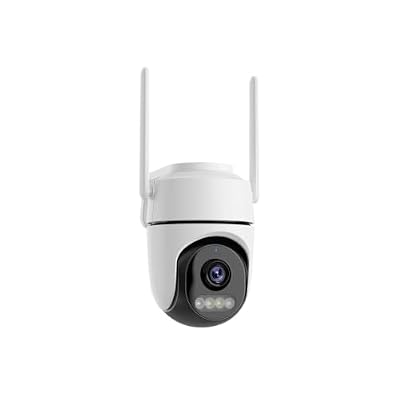 BXGBWKZHRQF HD Dual Lens Dual Screen PTZ Surveillance Cam, WiFi Home Security Device with Color Night Vision and Two-Way Audio(US Plug,One-Lens)