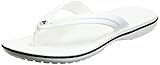 Crocs Unisex's Men's and Women's Crocband Flip Flops | Adult Sandals, White, 12