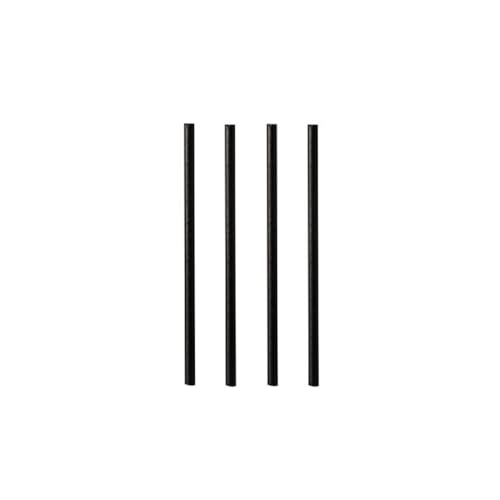 Papstar 87510 - Pajitas de papel ecológico (500 unidades, 7 mm de diámetro, 15 cm), color negro