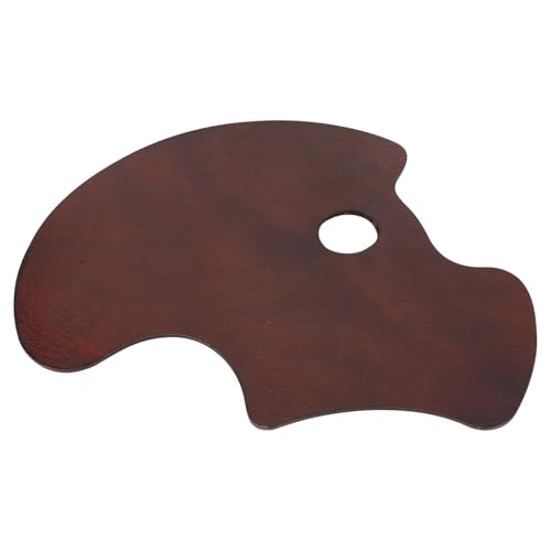 PRETYZOOM Paleta de Madera para Mezclar Colores 30X40 CM Bandeja Redonda Ergonómica para Pintura al Óleo y Acrílicos Accesorio Ligero para Artistas y Estudiantes de Pintura