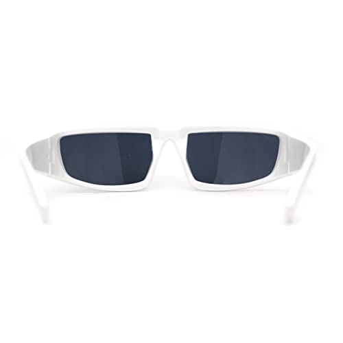 Trendy 90s Sport Style Wrap Around Mean Aggressive Plastic Sunglasses4
