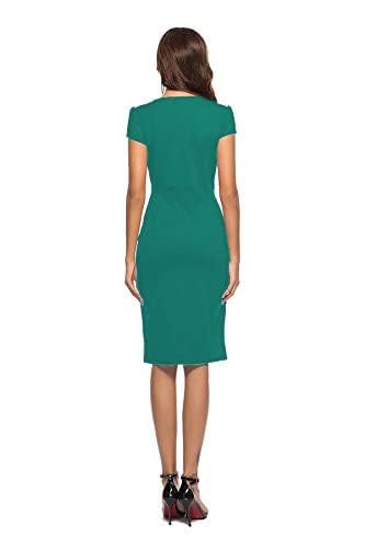 Image of CEASIKERY Women's Business Retro Cocktail Pencil Wear to Work Office Casual Dress