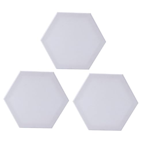 Lienzos blancos duraderos de algodón ABOOFAN con soporte hexagonal texturizado 2