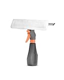 Lifestyle Window Cleaner with Extendable Telescopic Handle, Wide Microfiber Cleaning Head, Washable Pads for Streak-Free Cleaning on Home, Car, Mirrors, Glass Doors, Skylights, and More