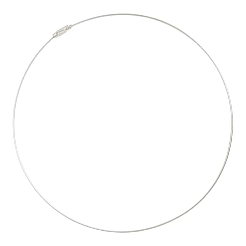 MAJALE - Collier ras-du-cou en fil d'acier argenté | Choker argenté | pied de cou | Choker argent | argenté (acier)