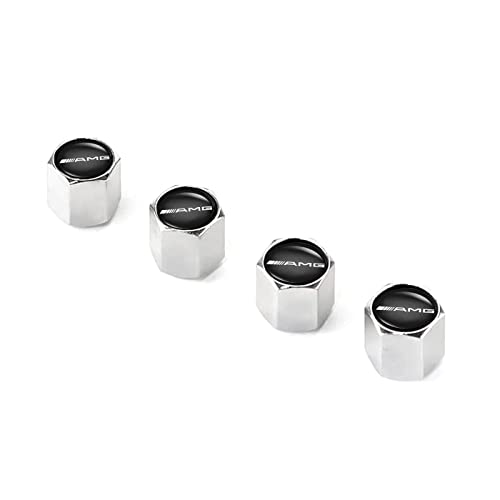 JKDHJK 4 Piezas Tapas de Válvula de Neumático de Coche,Tapas Tapones Válvulas Cubierta de Neumático de Aluminio Tapa de Neumático a Prueba de Polvo para Coche, SUV, Moto, Bicicletas (Plata) Cover