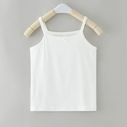 Girls Basic Camisole Undershirts with Bowknot Toddlers' Tank Tops Soft Cotton Spaghetti Strap Baby Boy Clothing Set2