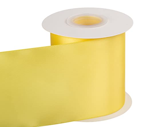 Double Faced Satin Ribbon, 100mm X 22M, Solid Polyester Craft Ribbon, Perfect for Gift Wrapping Crafts - Image 2