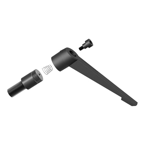 Image of Clamping Lever Handles, M12 x 50mm Male Thread, Adjustable Quick Release Locking Rotating Screw Bolt Stud Knobs Apply for Lathe Machinery, Black