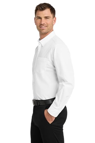 Image of Port Authority Men's Long Sleeve Carefree Button-Down Poplin Shirt
