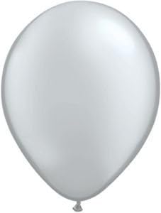 Qualatex 16" Round Balloons, Silver - Pack of 20