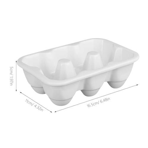 Bandeja de Huevos de Cerámica para Nevera con 6 Compartimentos de Color Claro 2