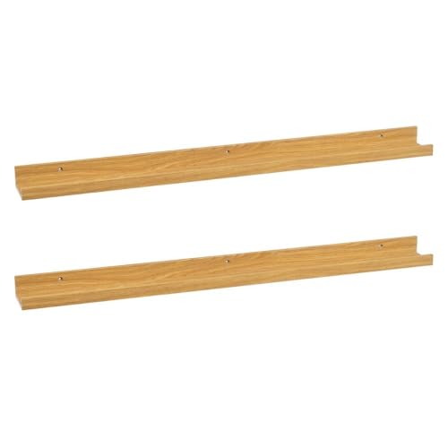 LOLAhome | Repisas de Pared | Balda Flotante Madera| Estante con Bordes | Estantería Estrecha para Cuadros Fotos y Decoración