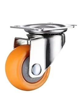 Roulettes pivotantes orange en caoutchouc 2 pouces pour déplacer vos meubles