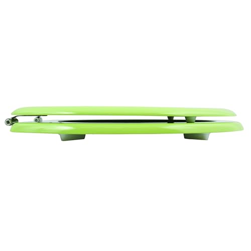 MSV WC Sitz Toilettendeckel MDF Holzkern „Grün“ Scharniere aus Edelstahl - hochwertige und stabile Qualität, Mandelgrün