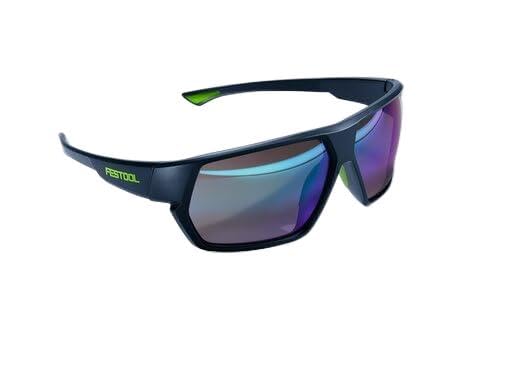 Festool Lunettes de Soleil UVEX SUN-FT2 - Protection UV Catégorie 3 | Lunettes de sport à monture polycarbonate, largeur 143 mm, EN ISO 12312-1, étui de protection et verres miroir inclus