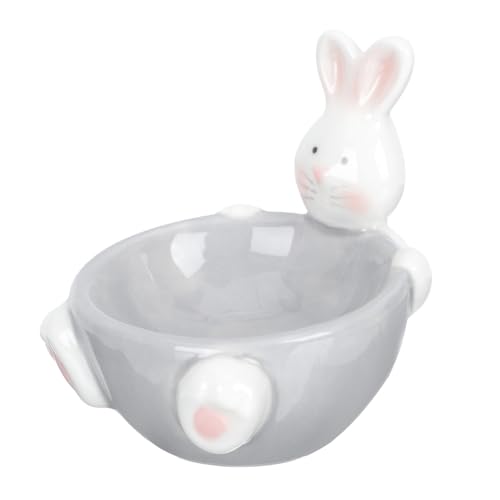 COLLBATH Rabbit Shape Ceramic Egg Cup European Style Egg Holder Delicate Decor Easy to Clean