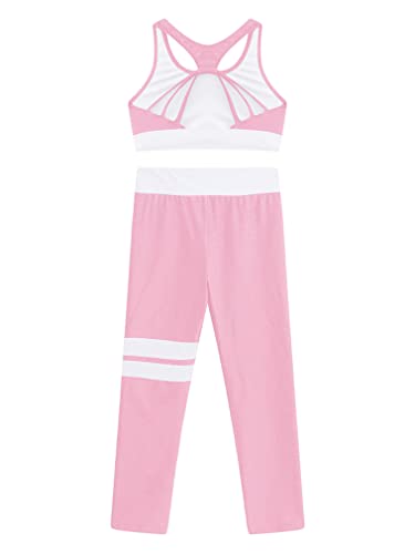 renvena Girl Ballet Suits Racer Back with Gym Leggings Athletic Clothing Gymnastic Hip Hop Dancing Outfits2