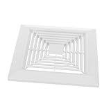 ELAYARD 浴室排気ファンカバー プラスチック製グリル スプリング付き天井通気口カバー 簡単取り付け メンテナンスアクセス冷却効率向上