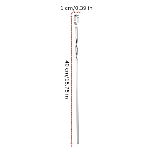 Brochetas de parrilla reutilizables planas para barbacoa lavables 7