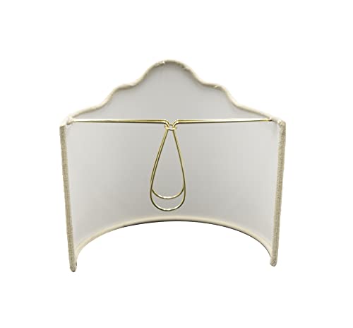 Upgradelights Wall Sconce Clip On Shield Lamp Shade Half Shade Natural Beige Linen Clips Onto Bulb #TOP1