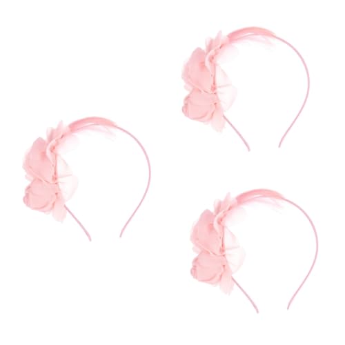 Bandeau chiffon rose lot de 3 idée cadeau fille et femme pour anniversaire et mariage