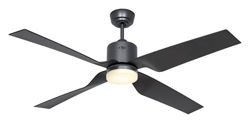 CasaFan Ventilador de techo ECO VENTOS IP44 132 en gris basalto con WiFi y luz