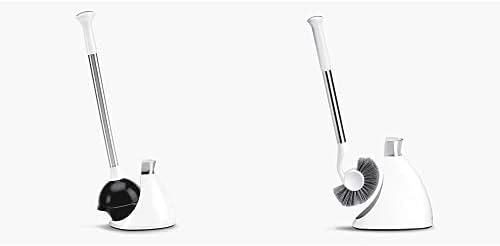 simplehuman toilet brush and toilet plunger set white
