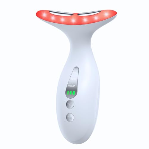 Facial and Neck Massager with LED Therapy