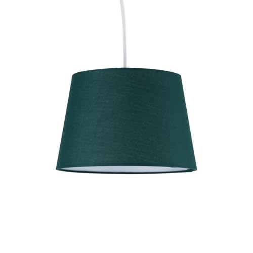 Dark Green Fabric Easy Fit Light Shade/Lampshade for Ceiling Light or Table...