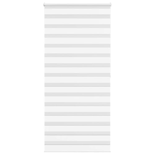 Store zébré blanc pour vis-à-vis réglable et montage mural rapide - 2
