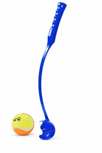 TELE WELT Tirador de pelotas para perros – lanzador de bolas para perros – lanzadores de bolas extra anchos sin agacharse – Juguete para entrenamiento y ejercicio