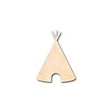 Unfinished Wood Teepee Shape Native American Western Craft up to 46' DIY 3' / 1/2'