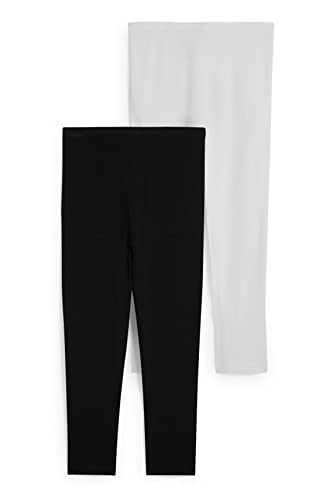 C&A Damen Leggings Hosen Skinny Unifarben Multipack|2er Pack Umstandsmode...