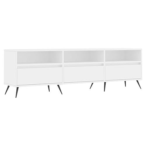 vidaXL Tv-bänk vit 150x30x44,5 cm konstruerat trä, TV-skåp, mediamöbler, mediaskåp, mediamöbel, multimediaskåp, TV-möbler, TV bänk, TV skåp, TV möbler