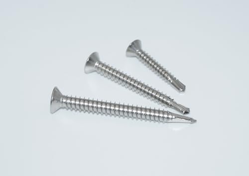 Bohrschrauben 6,3X70 60 Stück Senkkopf TX - Form O Edelstahl A2 / V2A, Blechschrauben selbstschneidend DIN 7504 / ISO 15480 - rostfrei